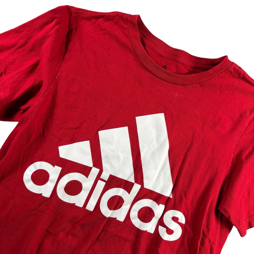 Adidas Amplifier Tee Mens XS Red Graphic Logo Short Sleeve T-Shirt‎ Gym Gorpcore